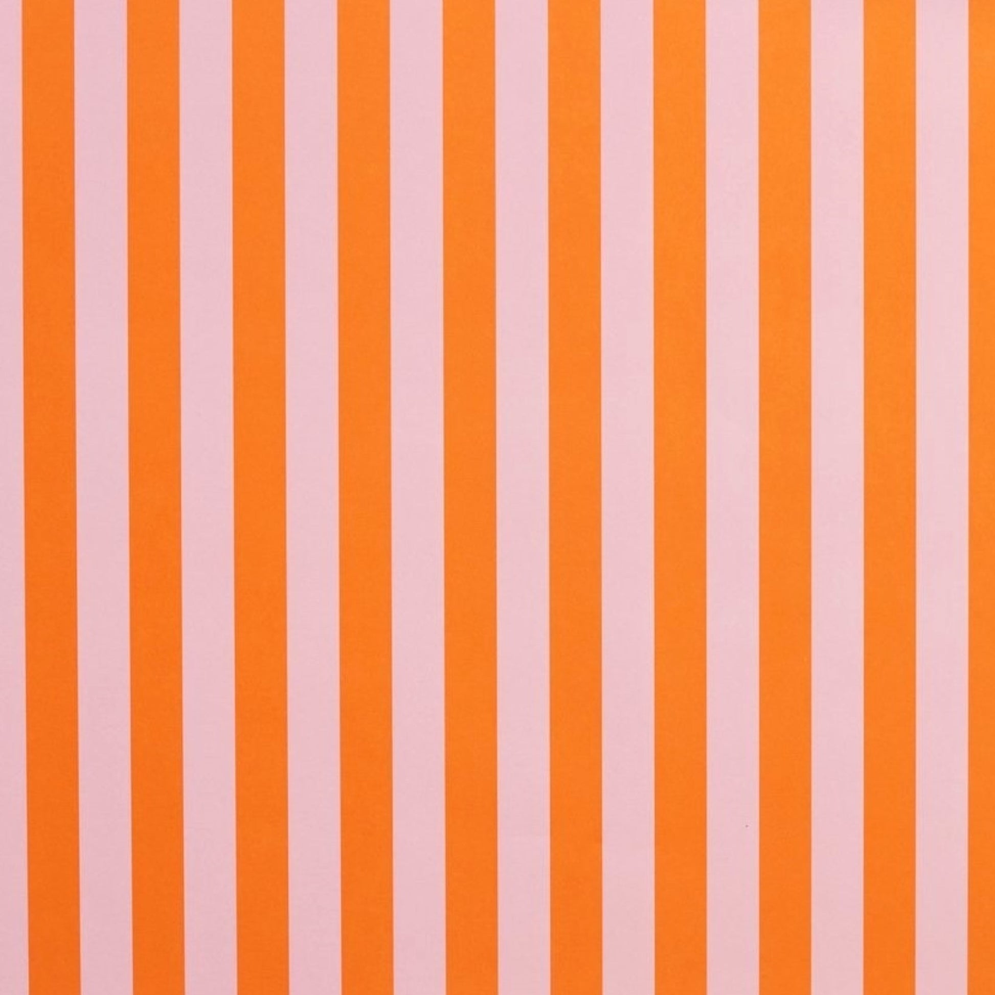 wide classic stripe wrapping paper in orange and pink by Heather Evelyn