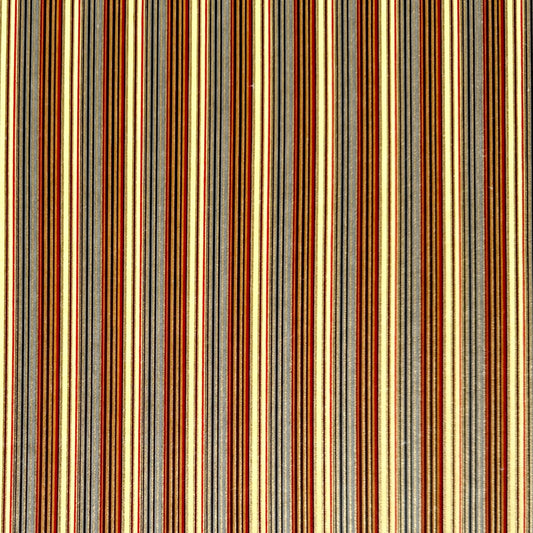 Japanese silkscreen chiyogami paper with a classic narrow stripe pattern in earthy tones of brown, grey, cream, black and gold.