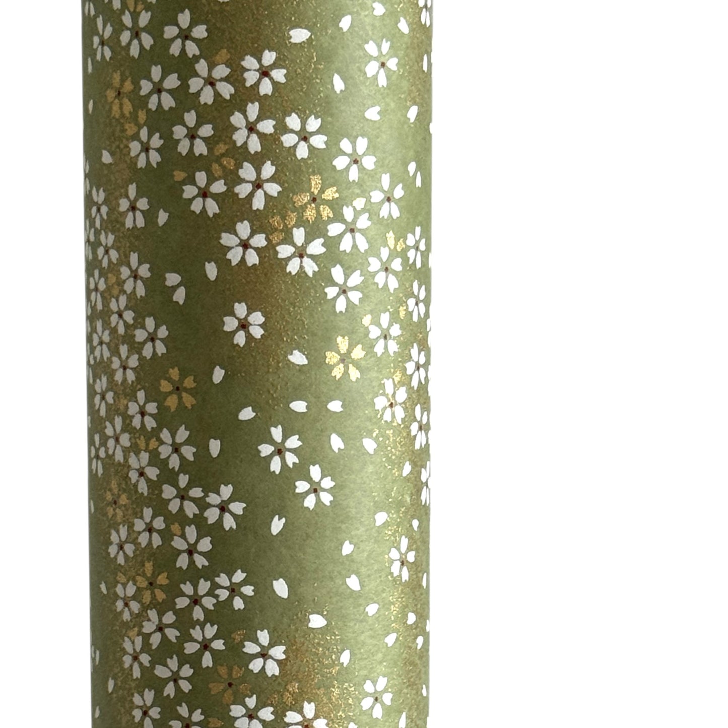 Waves of dainty white and gold flowers on a sage backdrop. Japanese chiyogami paper