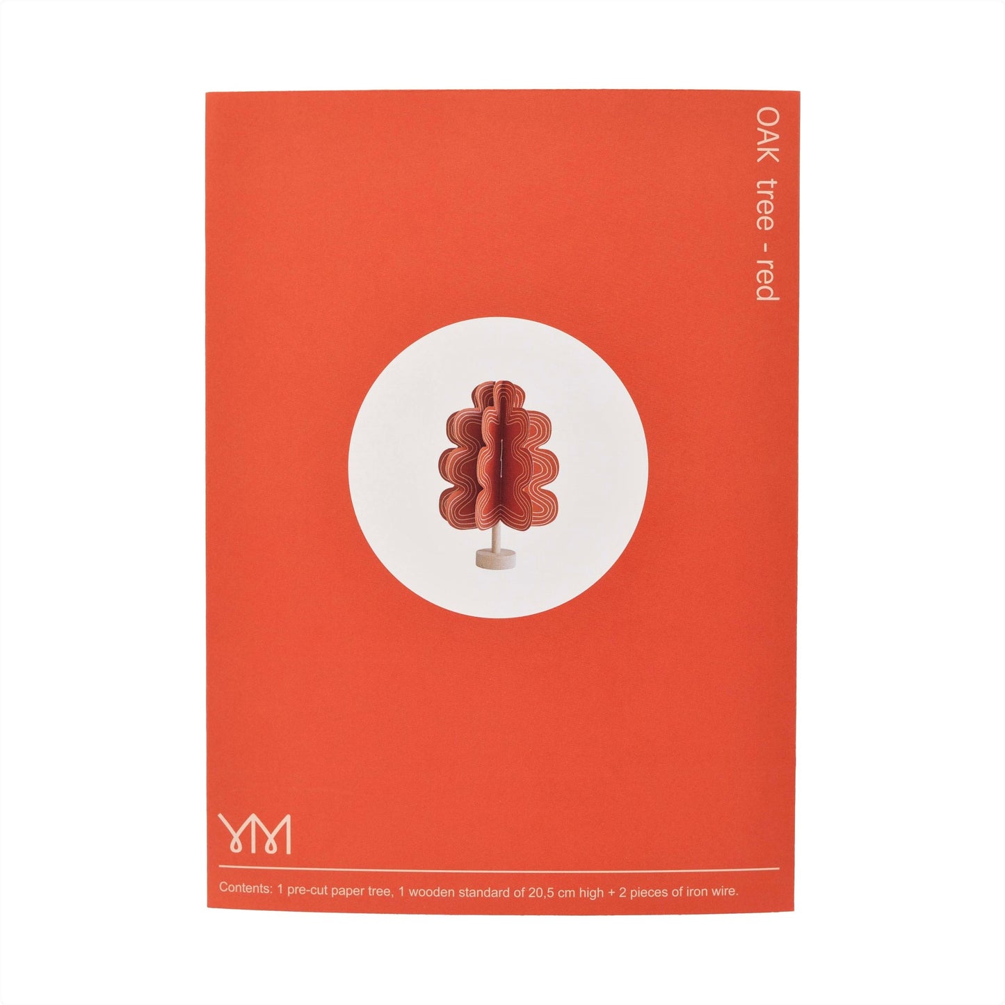 a red oak tree paper craft kit by Jurianne Matter, packaging pictured