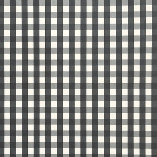 a sheet of wrapping paper with a black and white gingham pattern