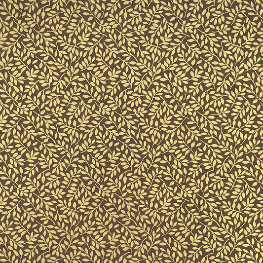 Nepalese handmade decorative lokta paper sheet with a metallic gold willow design screen printed on a dusty grape lokta paper.