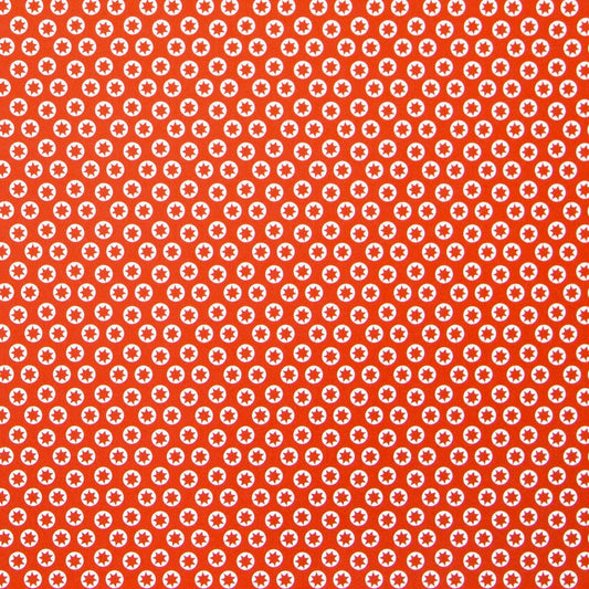 wrapping paper with an abstract tiny stars pattern in red and white by Ola Studio