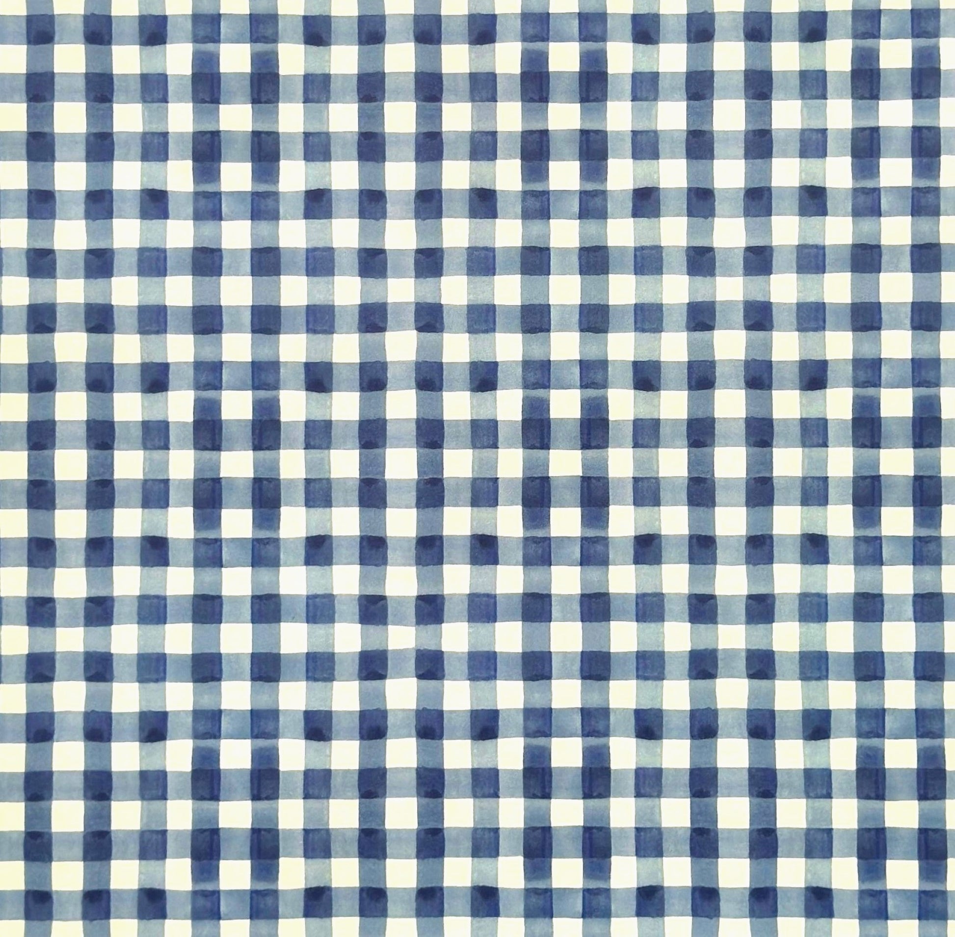 blue and white gingham patterned wrapping paper by Wanderlust