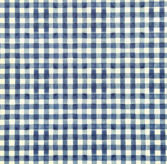 blue and white gingham patterned wrapping paper by Wanderlust