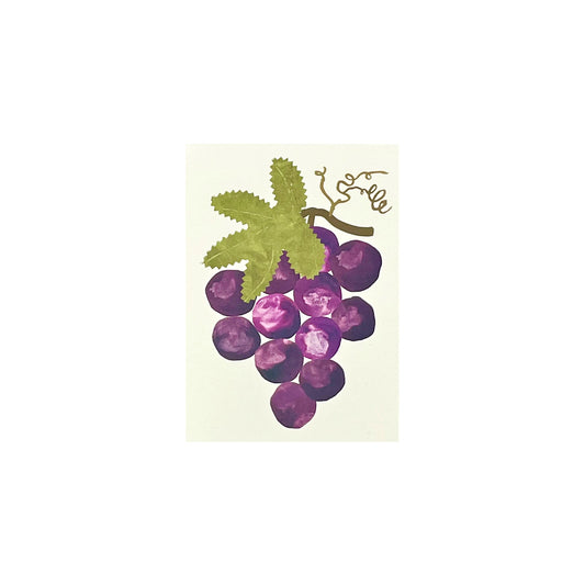 small greetings card showing a bunch of purple grapes, by Hadley Paper Goods