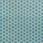 abstract wrapping paper with a geometric circle pattern with a star in the middle in teal blue and lime green
