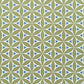 abstract wrapping paper with a geometric flower  pattern in lime green, teal blue and white