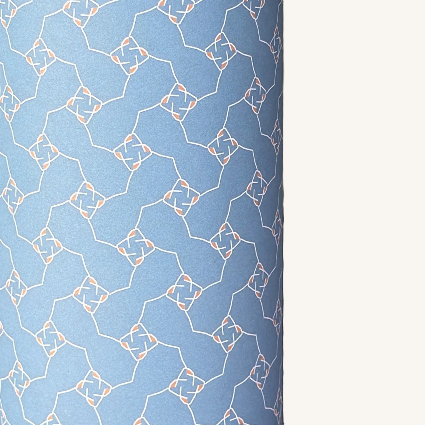 Blue patterned paper with a geometric design