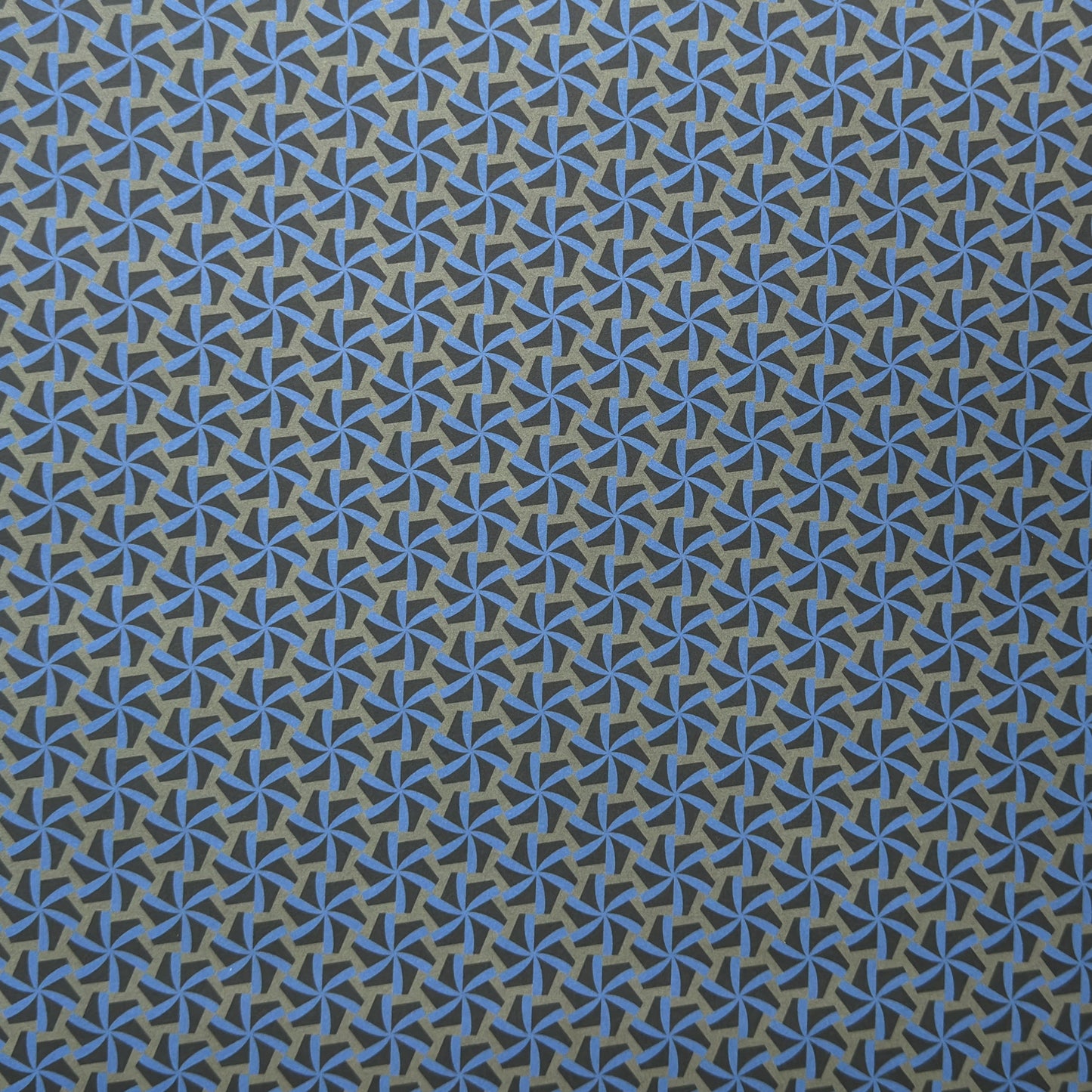 Blue and gray geometric patterned wrapping paper