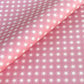 Pink wrapping paper with white floral geometric pattern