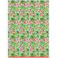 floral geranium patterned wrapping paper in pink, green and aqua.