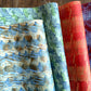 4 sheets of wrapping paper with paste paper designs
