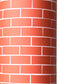 a sheet of gift wrap with a small brick design in rich red and pink