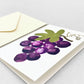 small greetings card showing a bunch of purple grapes, by Hadley Paper Goods