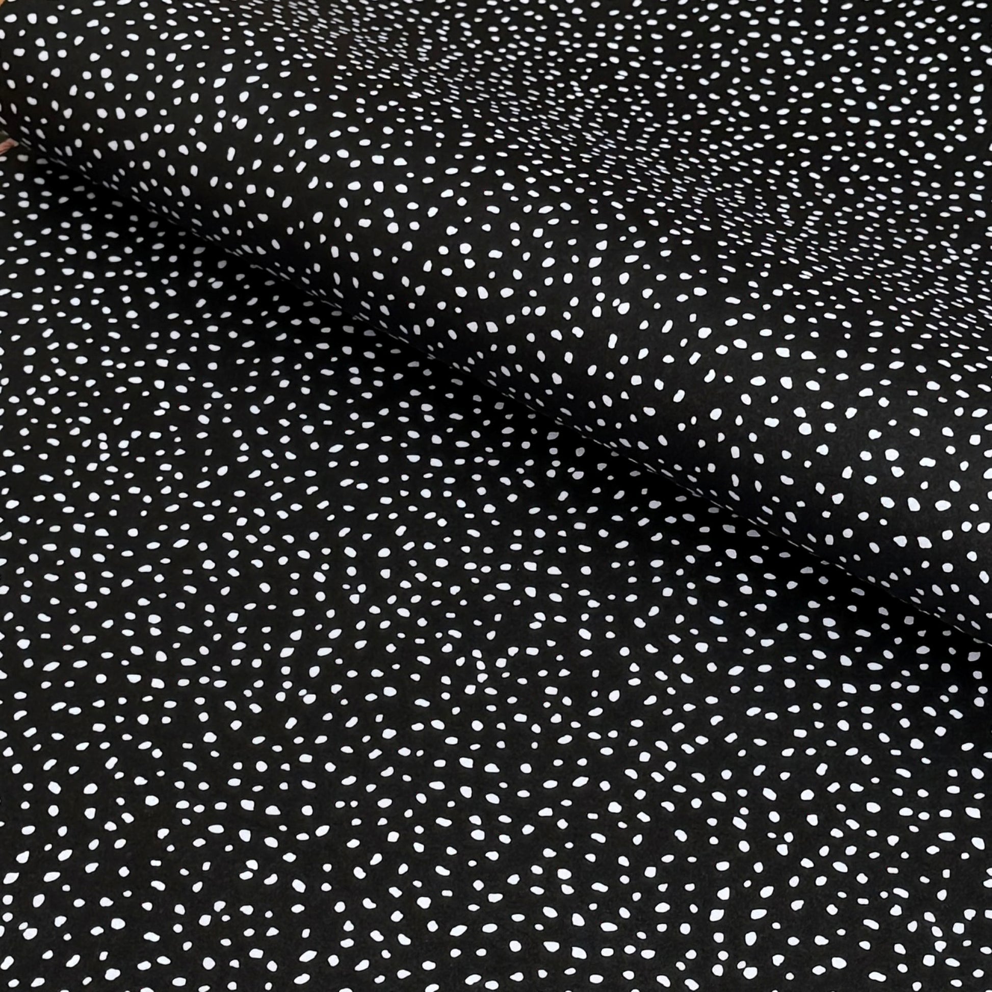 a sheet of black wrapping paper with a white speckle pattern