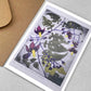 greetings card of a drawing of purple and yellow woody nightshade by John Austin Publishing