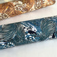 Detailed pattern of the plumage of feathers in tones of blue. Japanese chiyogami paper