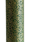 Dainty gold botanical repeat pattern on dark green. Japanese chiyogami paper. close up