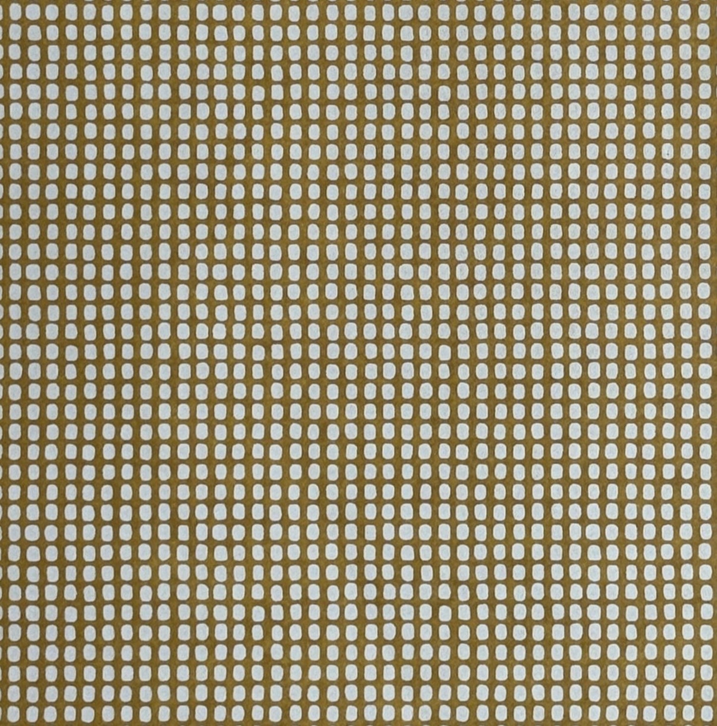 a sheet of Japanese chiyogami paper in olive green with a repeat pattern of light grey rounded rectangles