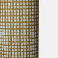 a sheet of Japanese chiyogami paper in olive green with a repeat pattern of light grey rounded rectangles
