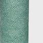 a sheet of Japanese chiyogami paper with a forest green background and a small repeat pattern of tiny white dots in an arch shape