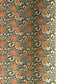 japanese silk-screen handmade paper showing grey and orange peony flower repeat pattern