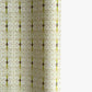 japanese silk-screen handmade paper showing green filigree pattern with gold accents