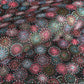Colourful fireworks (hanabi) on a black background. Japanese chiyogami paper