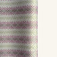Japanese chiyogami silkscreen printed paper with rows of small flower motifs in purple, lilac and white on a taupe background with gold accents.