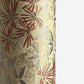 Pattern of scattered pine needles (matsuba) in gold and silver on a cream backdrop. Japanese chiyogami paper