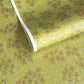 Pattern of scattered pine needles (matsuba) in gold and silver on an olive backdrop.  Japanese chiyogami paper