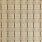 Japanese silkscreen chiyogami paper with a intricate filigree trellis design in brown with gold accent