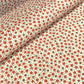 japanese silk-screen handmade paper, chiyogami, with red and aqua plum flowers repeat pattern