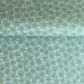 japanese silk-screen paper, chiyogami, with a cherry blossom flower repeat pattern in turquoise and white