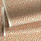 japanese silk-screen handmade paper, chiyogami, with red and aqua plum flowers repeat pattern