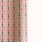 Japanese silkscreen chiyogami paper with a intricate filigree trellis design in pink with gold accent