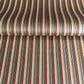 Japanese silkscreen chiyogami paper with a classic narrow stripe pattern in earthy tones of brown, grey, cream, black and gold.