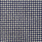 Small pattern with abstract circular flowers in white, red and yellow on a dark blue background. A sheet of katazome paper