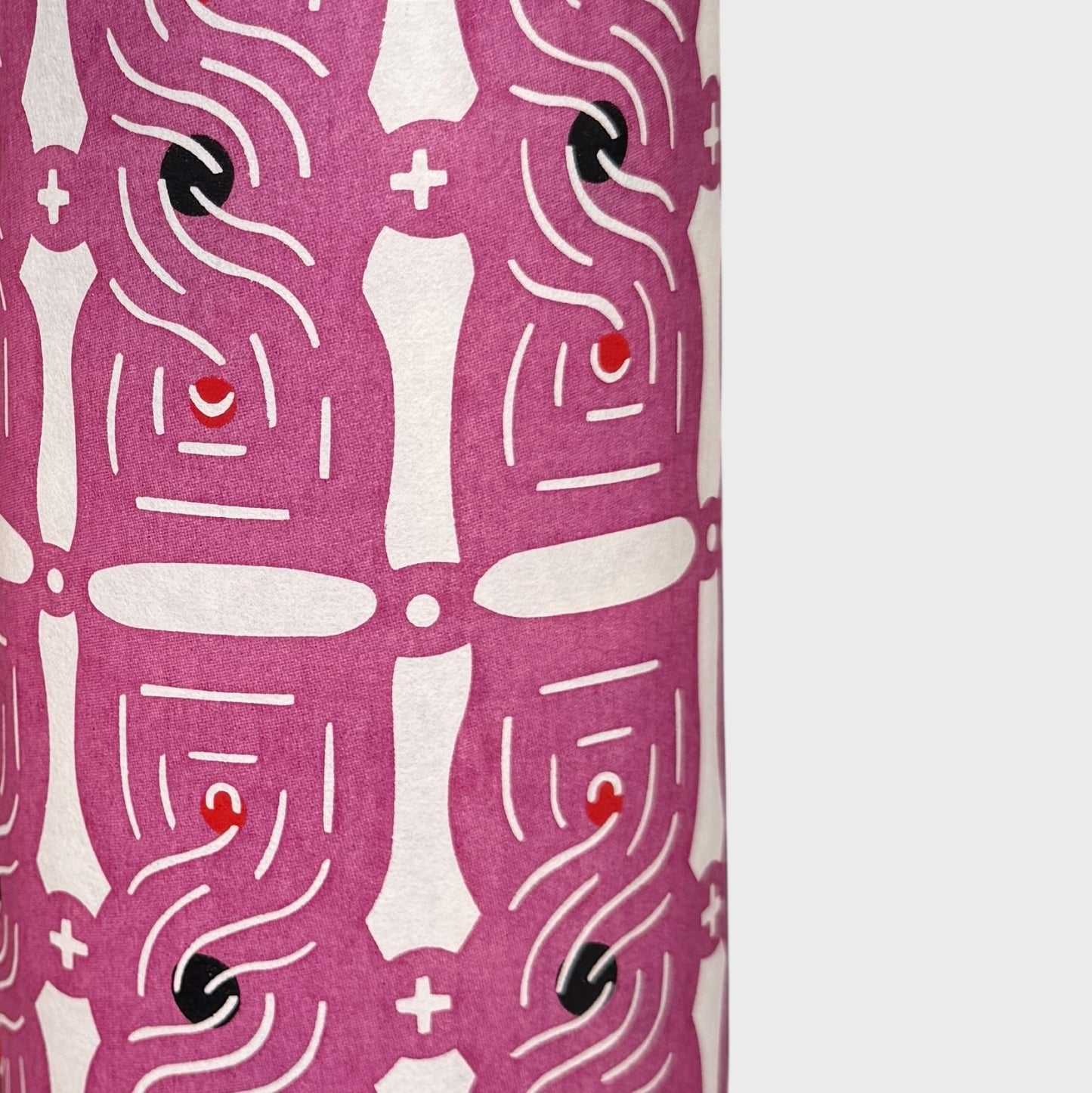 Knot (musubime) pattern in pink on a Japanese katazome paper