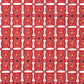 A sheet of katazome paper with a stylised knot design in red on white 