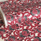 Pattern of berry red peonies (botan) on a sheet of Japanese katazome paper