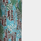 A Japanese pattern of hillside villages.  Katazome stencil-dyed paper from Japan in colours of blue, green, brown and white