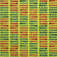 Floral patterned rectangles on vibrant lime green. A sheet of katazome paper