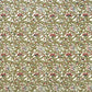 Small botanical pattern in olive green and red.  A sheet of Japanese katazome paper.