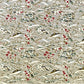 A sheet of Japanese katazome paper with a botanical pattern with bamboo (take) and flowers in a soft olive green and red.