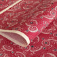 A repeat pattern of Japanese umbrellas (wagasa) in rich berry pink and white. A shhet of katazome paper