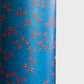a sheet of Japanese lacquered yuzen paper with blue background and little red dragonflies