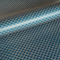 A sheet of Japanese lacquered yuzen paper in deep teal with a repeat small triangle geometric pattern in cream