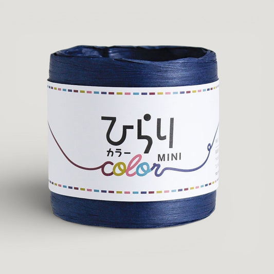 a reel of indigo colour Japanese paper string